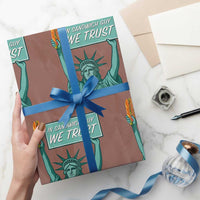 In Sandwich Guy We Trust Wrapping Paper Roll Funny Liberty with Baguette Parody Graphic Political Satire - Wonder Print Shop