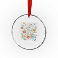 In The Waiting God Is Working Crystal Glass Ornament Religious Christian Bible Verse Flower - Wonder Print Shop