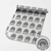 In This Family Nobody Fights Alone Wrapping Paper Roll Melanoma Warrior Support
