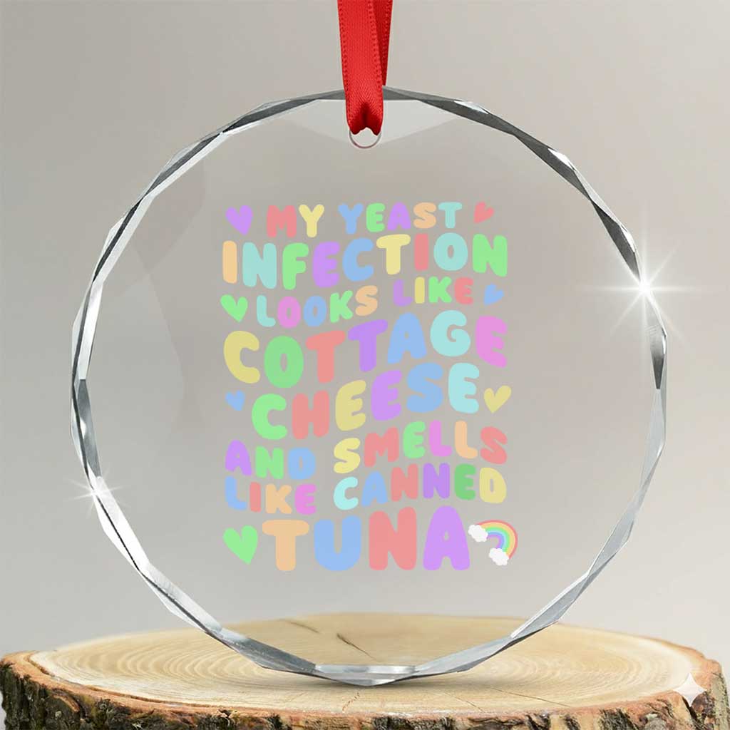 Inappropriate Adult Crystal Glass Ornament Funny My Yeast Infection Roulette Game TS10