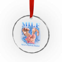 Inappropriate Adult Crystal Glass Ornament Vintage Bootleg MILF Man I Love Feet