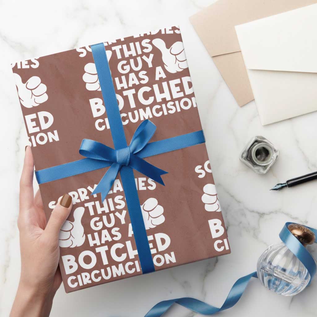 Inappropriate Adult Wrapping Paper Roll This Guy Botched Funny Cringe Offensive Humor Men