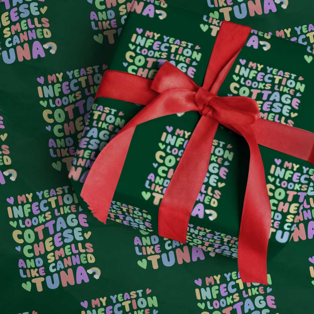 Inappropriate Adult Wrapping Paper Roll Funny My Yeast Infection Roulette Game - Wonder Print Shop
