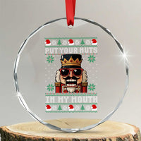 Inappropriate Christmas Crystal Glass Ornament Funny Put Your Nuts in My Mouth Dirty Holiday - Wonder Print Shop