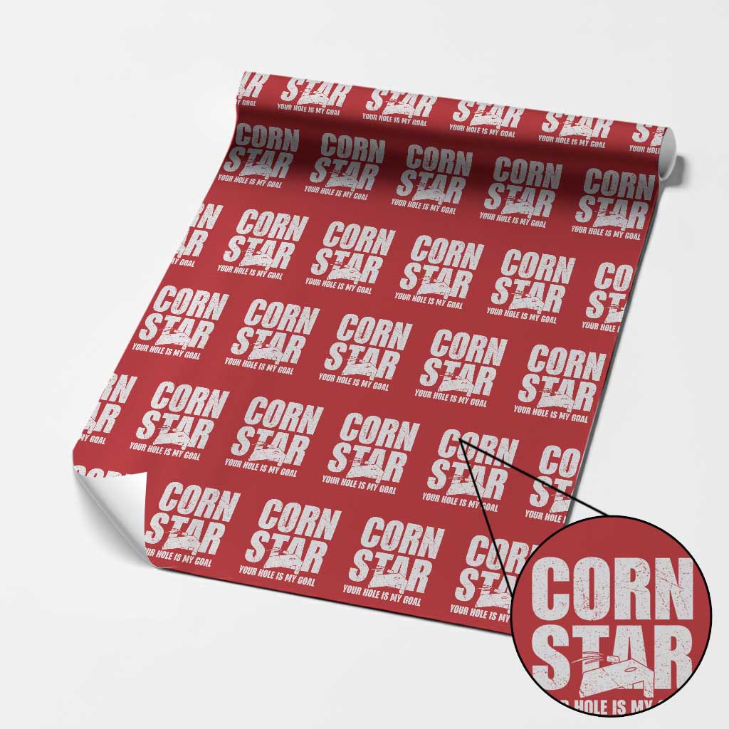 Inappropriate Cornhole Wrapping Paper Roll Funny Adult Humor Cornstar Your Hole Is My Goal