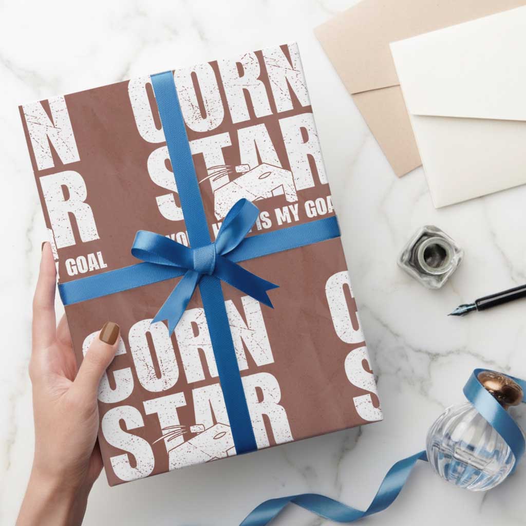 Inappropriate Cornhole Wrapping Paper Roll Funny Adult Humor Cornstar Your Hole Is My Goal
