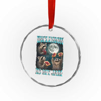 Inclusion Is My Jam Crystal Glass Ornament Raccoon Meme Neurodiversity SPED Teacher Gift