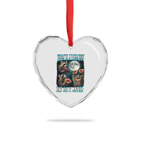 Inclusion Is My Jam Heart Crystal Glass Ornament Raccoon Meme Neurodiversity SPED Teacher Gift