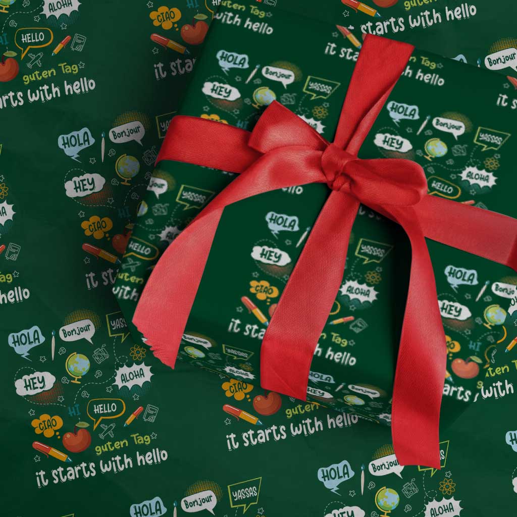 Inclusion Matters Wrapping Paper Roll It Starts With Hello In Languages