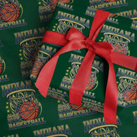 Indiana Basketball Flames Graphic Wrapping Paper Roll Vintage 1967 Fan Indy Hoops Pride