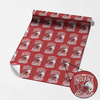 Indiana Pride Football Lover Wrapping Paper Roll Retro IN for Sport Fans