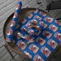 Indiana Pride Football Lover Wrapping Paper Roll Retro IN for Sport Fans