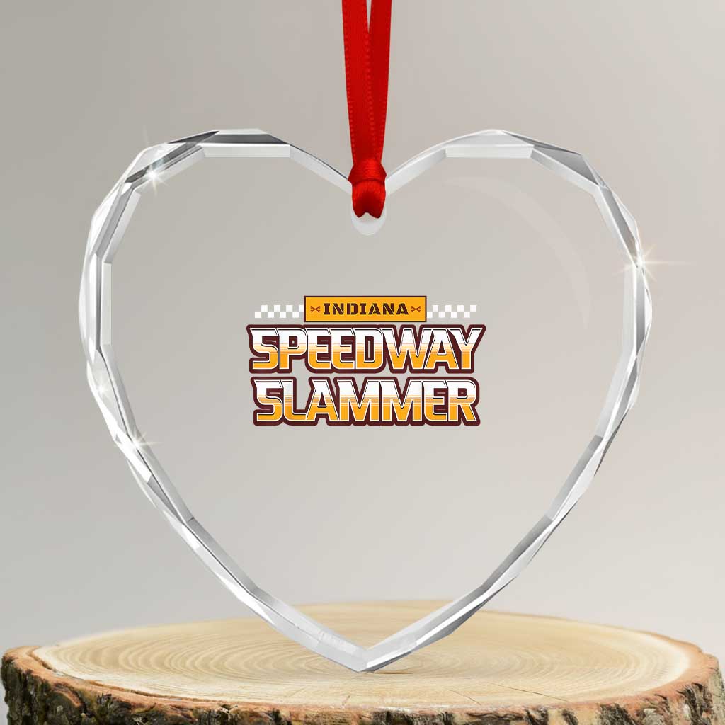 Indiana Speedway Slammer 2025 Heart Crystal Glass Ornament Detention Prison - Wonder Print Shop