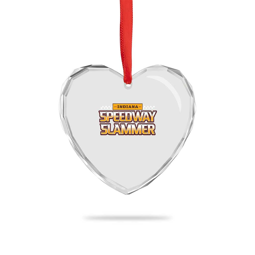 Indiana Speedway Slammer 2025 Heart Crystal Glass Ornament Detention Prison - Wonder Print Shop