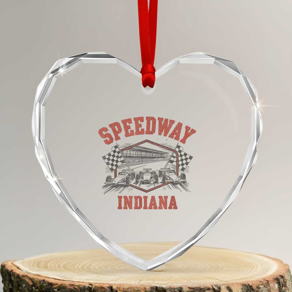 Indiana Speedway Slammer 2025 Heart Crystal Glass Ornament Detention Prison Jail - Wonder Print Shop