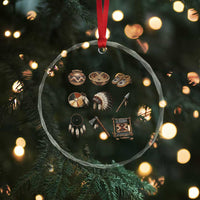 Indigenous Cultural Artifacts Crystal Glass Ornament Native American Heritage Graphic