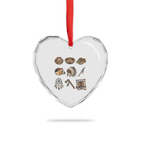 Indigenous Cultural Artifacts Heart Crystal Glass Ornament Native American Heritage Graphic