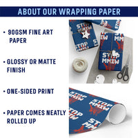 Indigenous Women Awareness Wrapping Paper Roll Stop MMIW Red Handprint Graphic