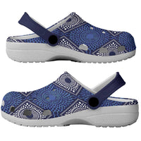 Indigo Diamond African Ankara Pattern Clogs Shoes