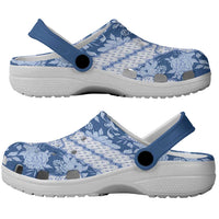 Indonesia Javanese Batik Clogs Shoes Nelson Mandela Madiba Blue - Wonder Print Shop
