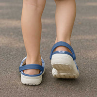 Indonesia Javanese Batik Clogs Shoes Nelson Mandela Madiba Blue - Wonder Print Shop