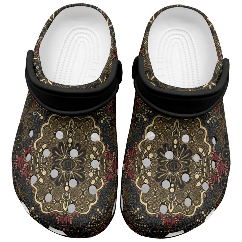 Indonesia Javanese Batik Clogs Shoes Nelson Mandela Madiba Vintage Style - Wonder Print Shop