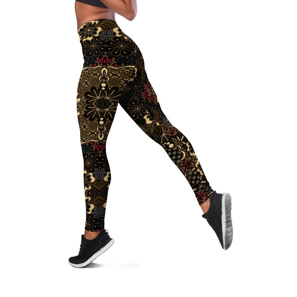 Indonesia Javanese Batik Leggings Nelson Mandela Madiba Vintage Style - Wonder Print Shop