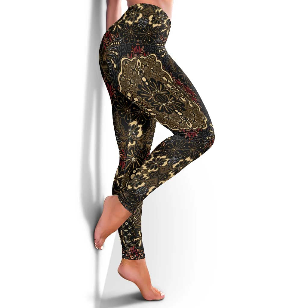 Indonesia Javanese Batik Leggings Nelson Mandela Madiba Vintage Style - Wonder Print Shop