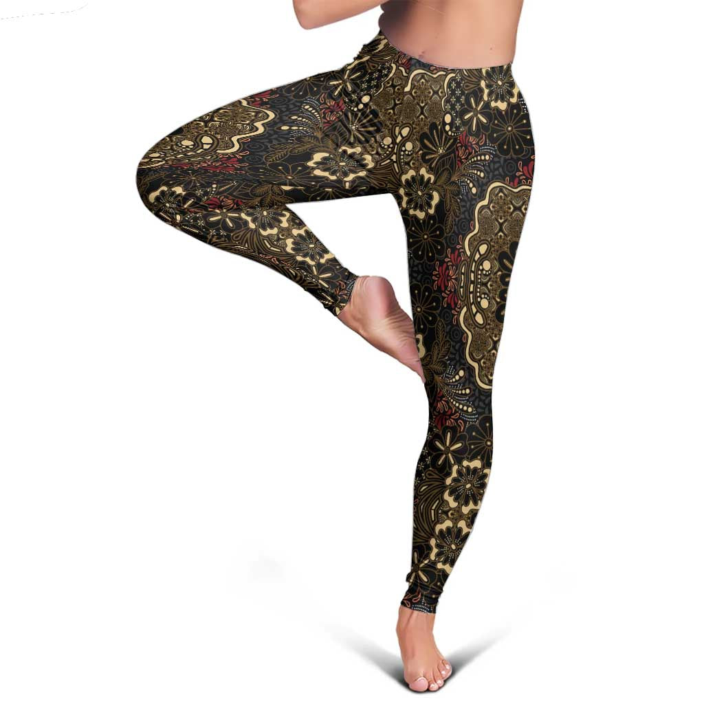 Indonesia Javanese Batik Leggings Nelson Mandela Madiba Vintage Style - Wonder Print Shop