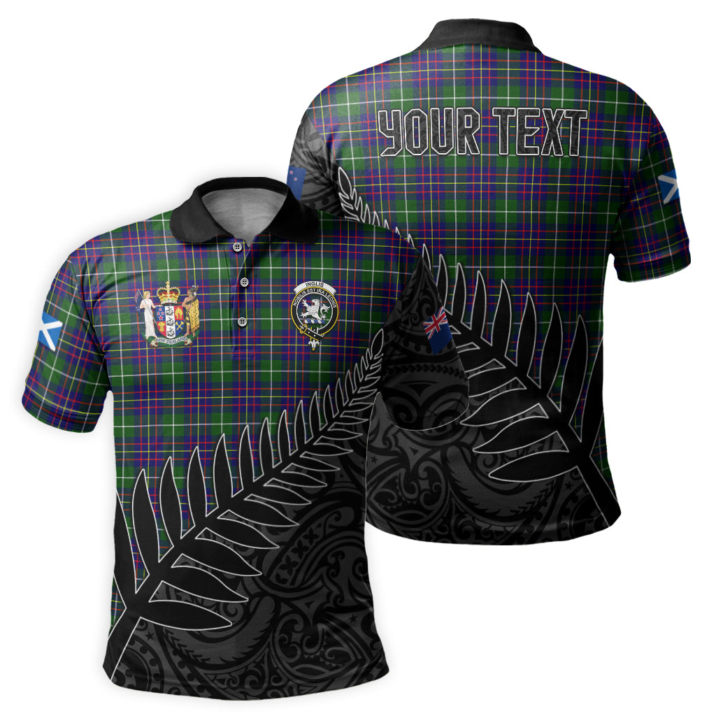 inglis-modern-tartan-family-crest-golf-shirt-with-fern-leaves-and-coat-of-arm-of-new-zealand-personalized-your-name-scottish-tatan-polo-shirt