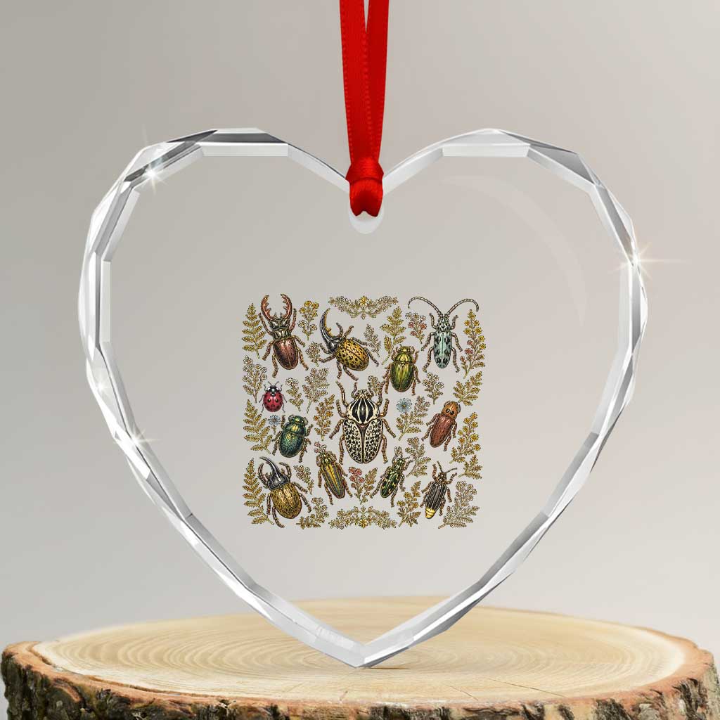 Insect Bug Collection Collector Entomologist Entomology Heart Crystal Glass Ornament