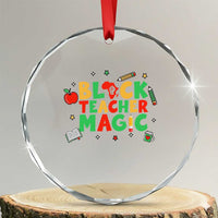 Inspirational Black Teacher Magic Crystal Glass Ornament African American History Month - Wonder Print Shop