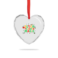 Inspirational Black Teacher Magic Heart Crystal Glass Ornament African American History Month - Wonder Print Shop