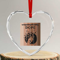 Inspirational Black Women Gift Heart Crystal Glass Ornament Unapologetically Dope - Wonder Print Shop