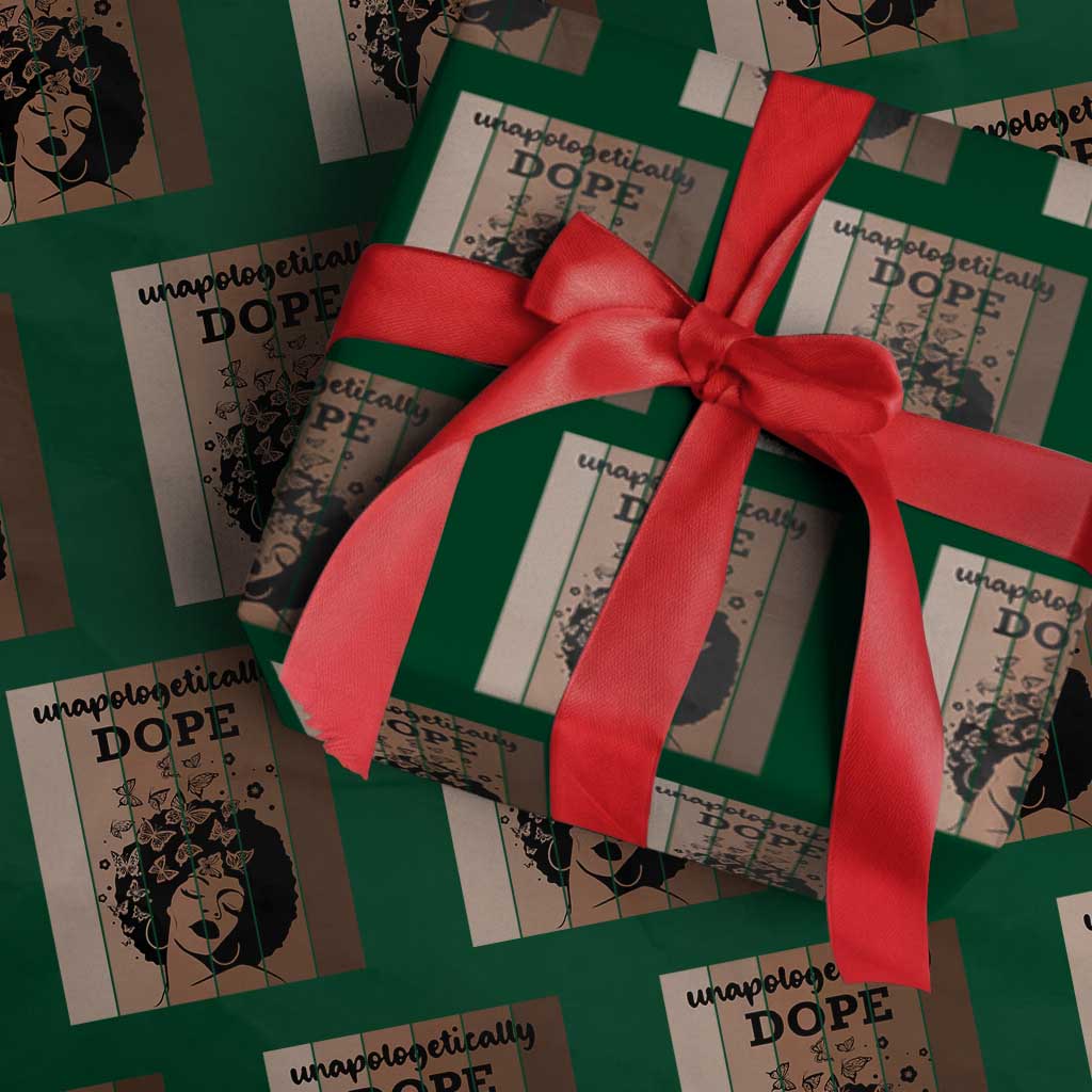 Inspirational Black Women Gift Wrapping Paper Roll Unapologetically Dope - Wonder Print Shop