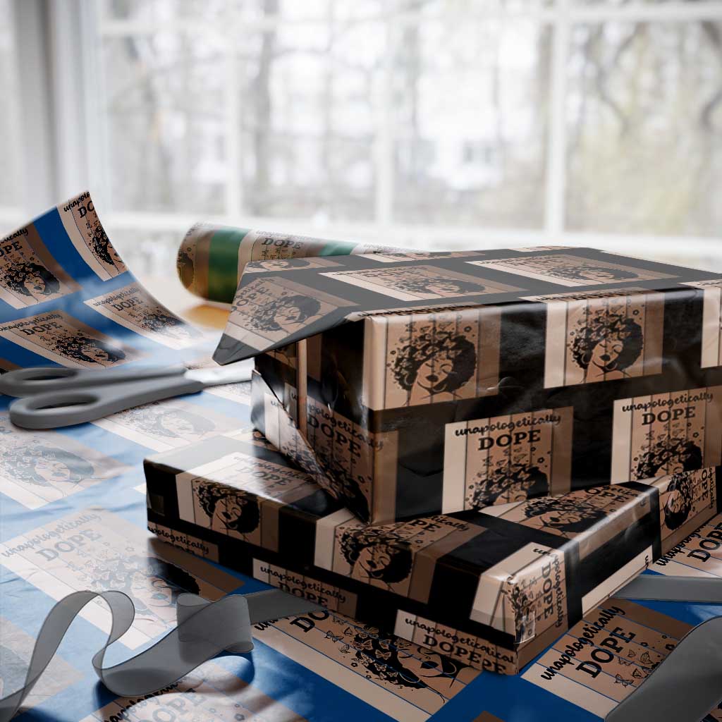 Inspirational Black Women Gift Wrapping Paper Roll Unapologetically Dope - Wonder Print Shop