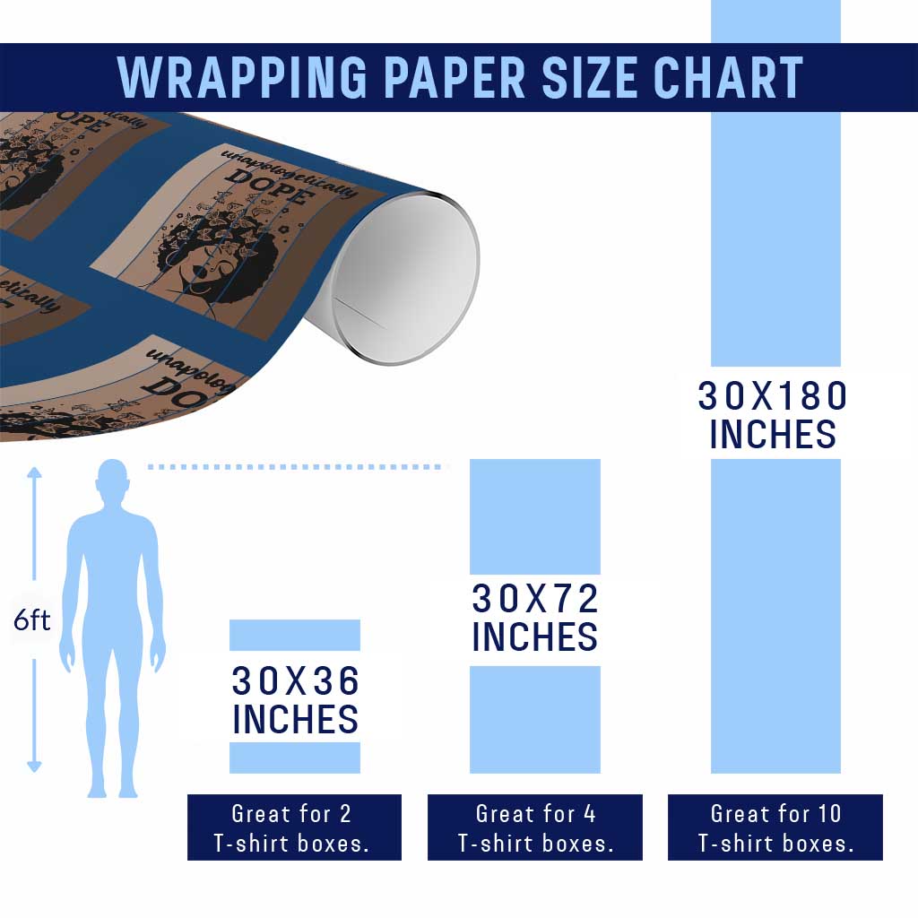 Inspirational Black Women Gift Wrapping Paper Roll Unapologetically Dope - Wonder Print Shop
