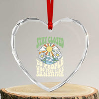 Inspirational Quote Heart Crystal Glass Ornament Stay Closed To People Who Feel Like Sunshine Retro Groovy - Wonder Print Shop