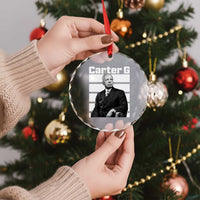 Inspiring Father of Black History Icon Portrait Crystal Glass Ornament Carter G Civil Rights Legacy Supporter