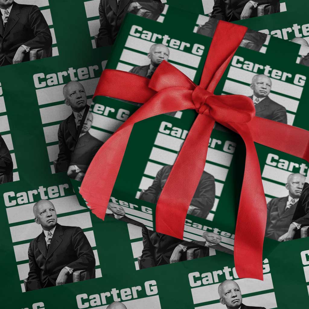 Inspiring Father of Black History Icon Portrait Wrapping Paper Roll Carter G Civil Rights Legacy Supporter