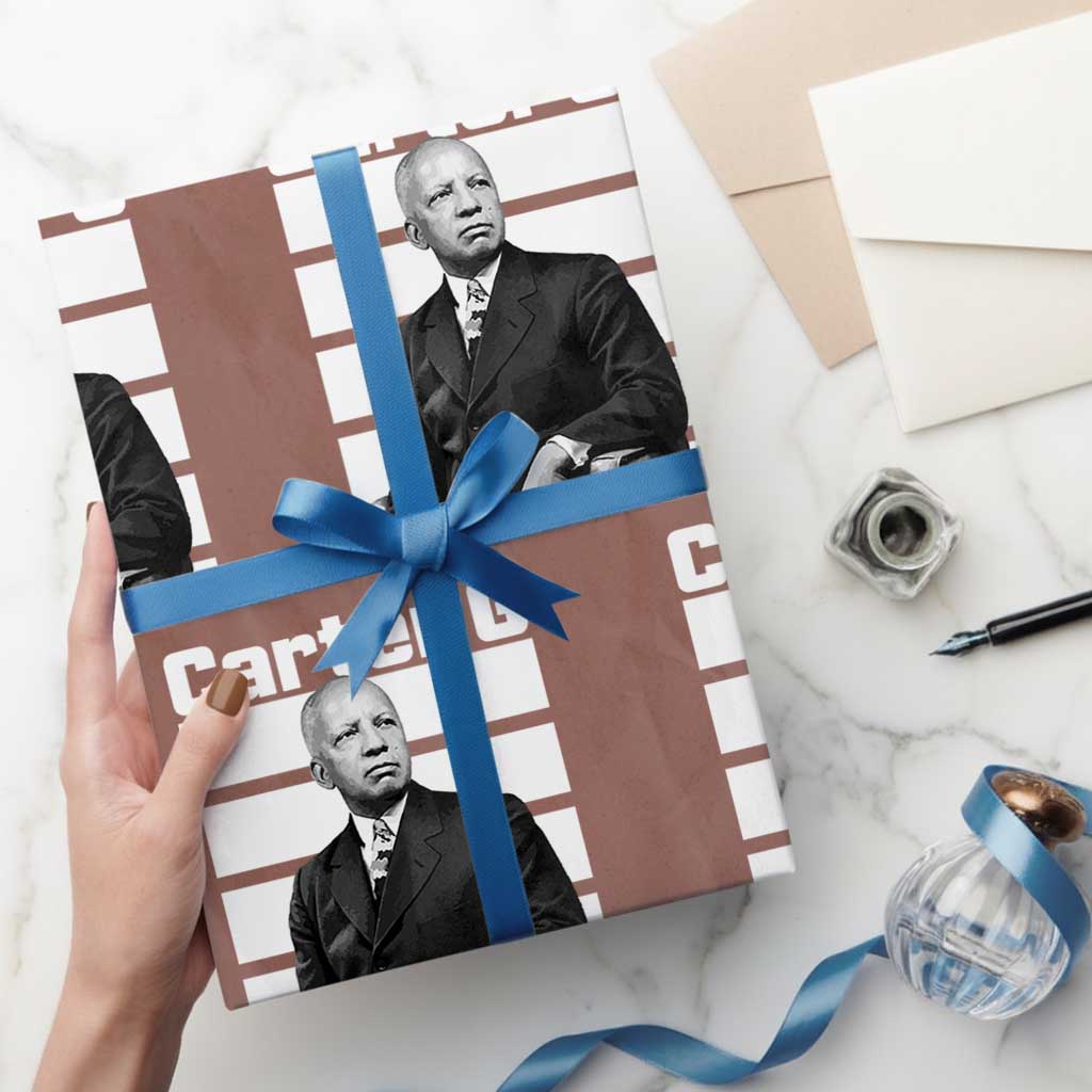 Inspiring Father of Black History Icon Portrait Wrapping Paper Roll Carter G Civil Rights Legacy Supporter