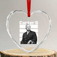 Inspiring Father of Black History Icon Portrait Heart Crystal Glass Ornament Carter G Civil Rights Legacy Supporter