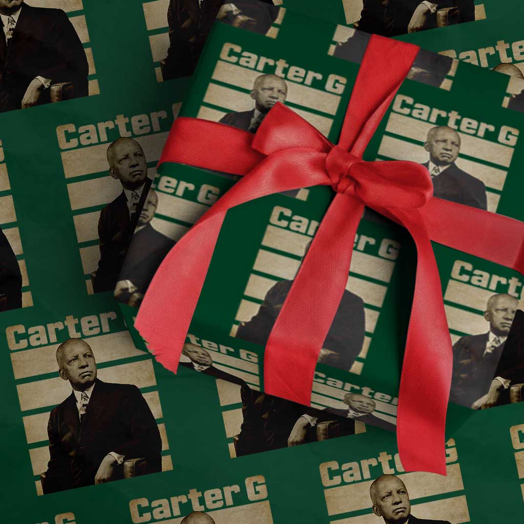 Inspiring Father of Black History Icon Vintage Portrait Wrapping Paper Roll Carter G Civil Rights Legacy Supporter