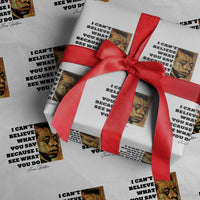 Inspiring James Baldwin Civil Rights Quote Portrait Wrapping Paper Roll I Cant Believe What You Say Because I See What You Do