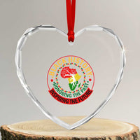Inspiring The Future Honoring The Past Heart Crystal Glass Ornament African American Heritage - Wonder Print Shop
