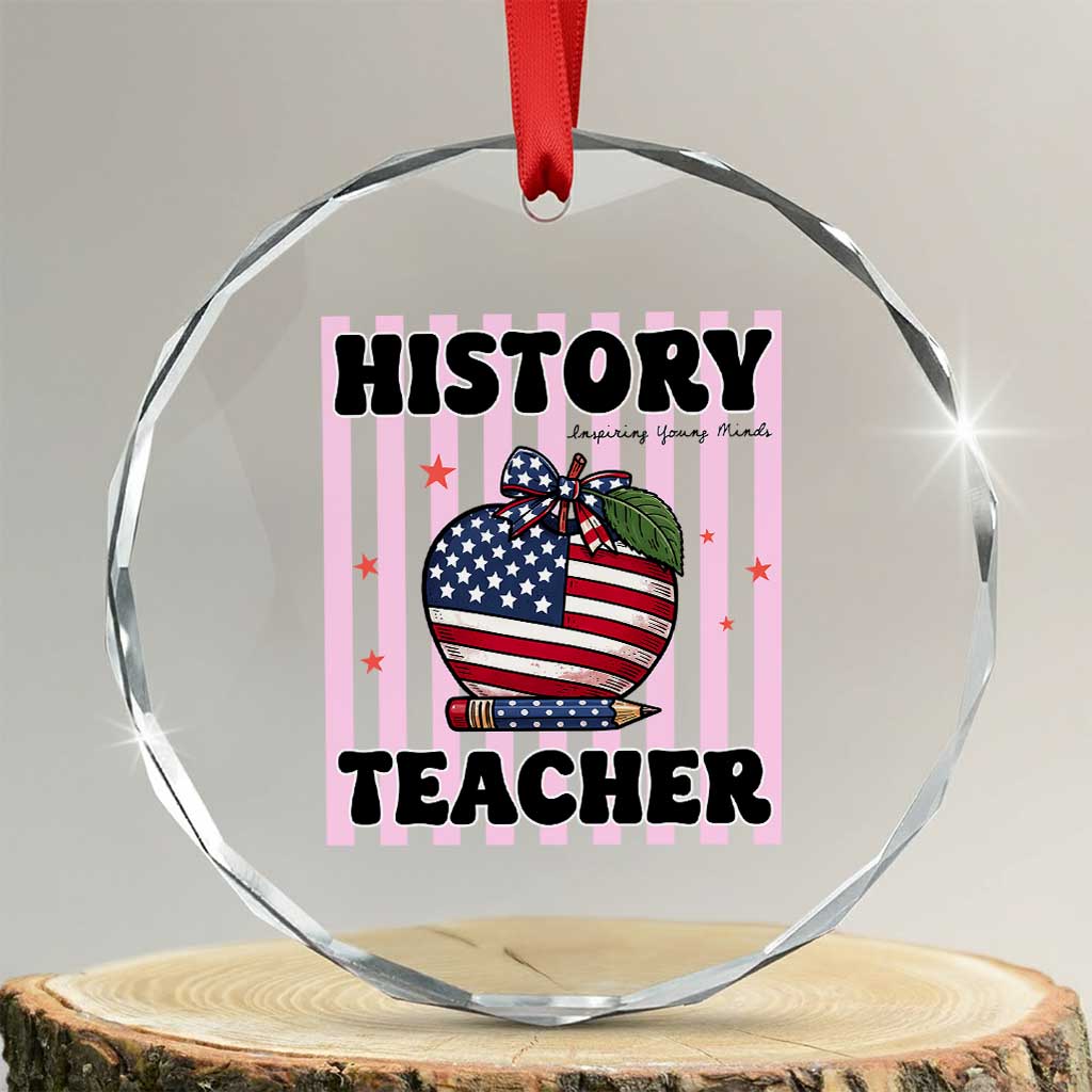 Inspiring Young Minds Teacher Crystal Glass Ornament 250th Anniversary Educator Gift
