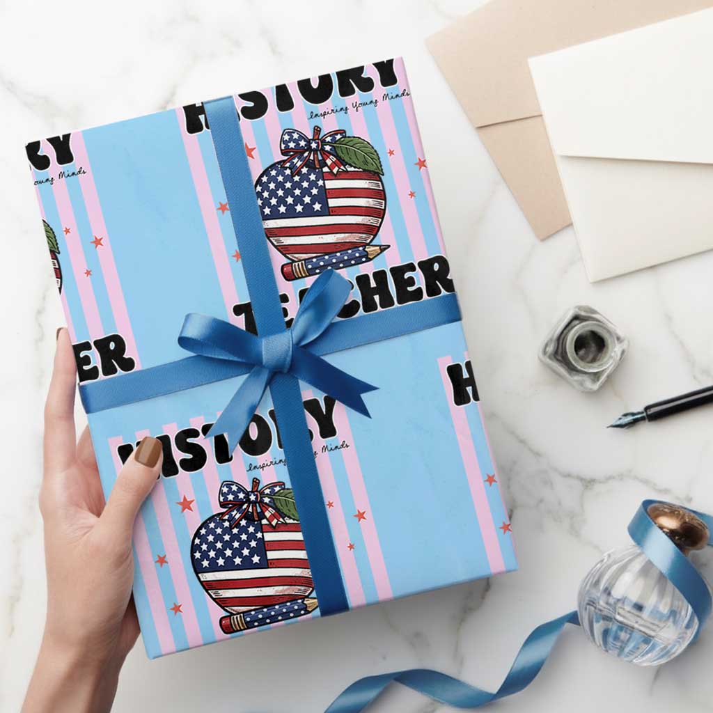 Inspiring Young Minds Teacher Wrapping Paper Roll 250th Anniversary Educator Gift