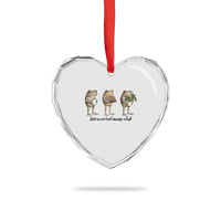 Introverted Moms Club Frog Graphic Heart Crystal Glass Ornament Funny Mothers Day Gift