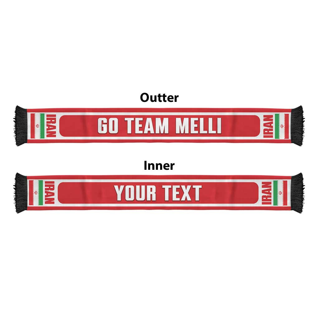 Iran 2026 Football Personalised Soccer Scarf Go Team Meli