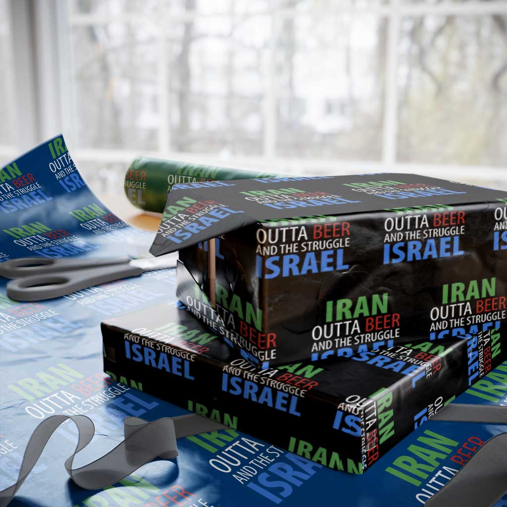 Iran And Israel Political Satire Wrapping Paper Roll The Great Beer Struggle
